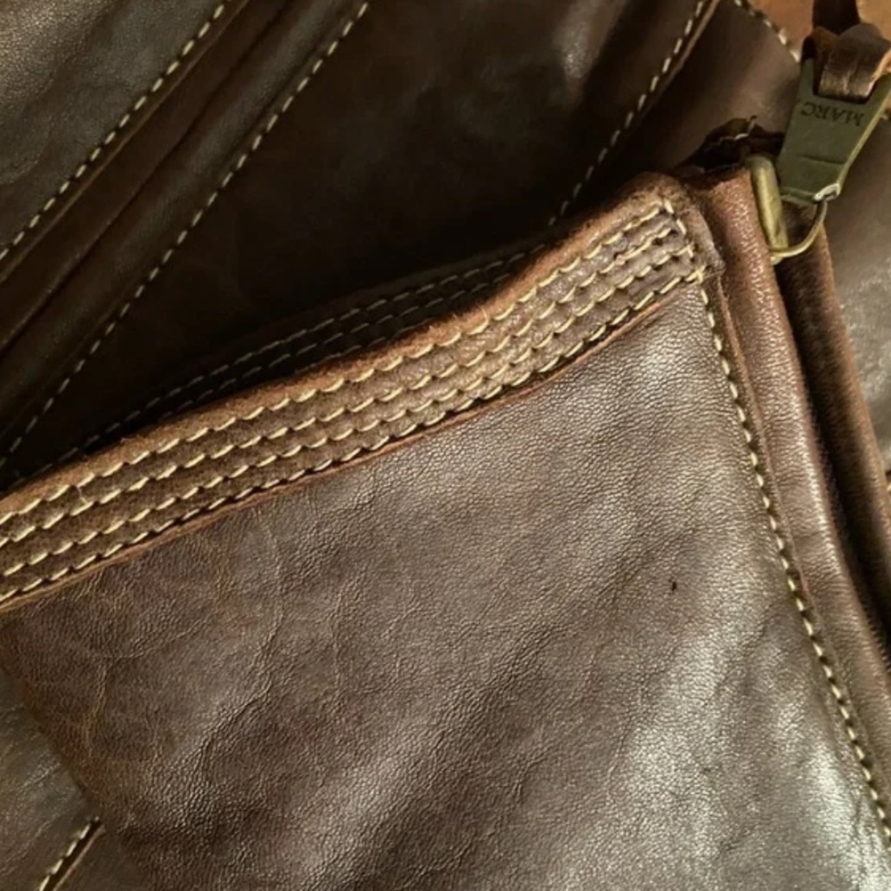 Vintage MARC brown leather jacket (med) - Picture 4 of 7